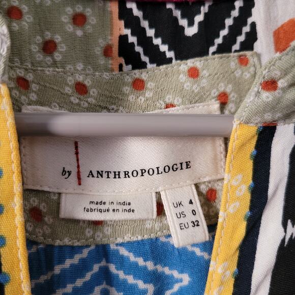 Anthropologie Women's Boho Patchwork Sleeveless Dress festival wear - Picture 8 of 13